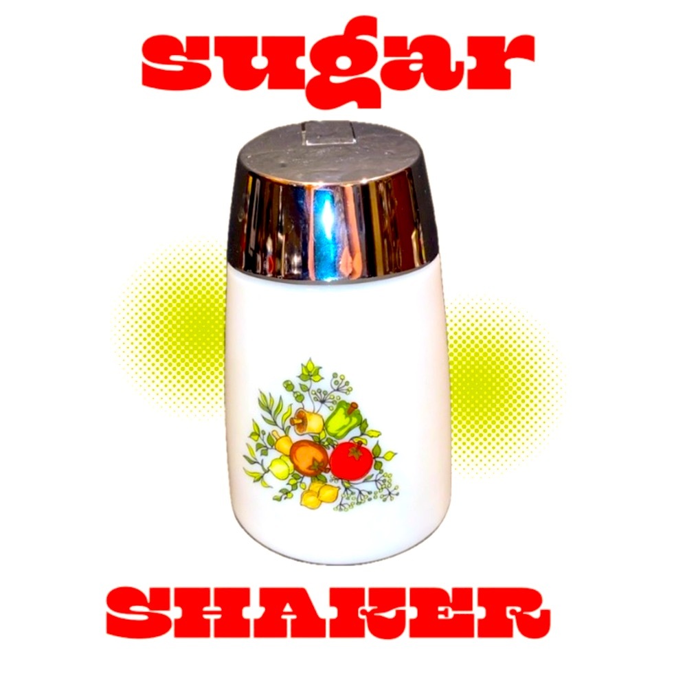 Gemco Milk Glass “Spice Of Life” Sugar Dispenser With Original Screw On Top